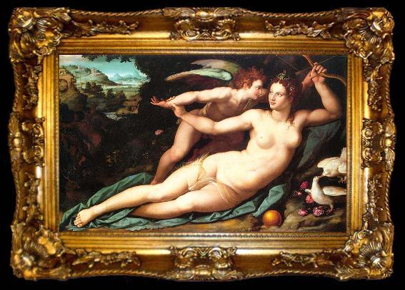 framed  Alessandro Allori Venus and Cupid, ta009-2